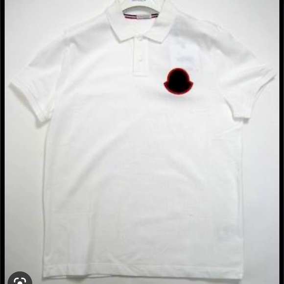 Moncler x polo white collard t-shirt